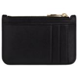 Back product shot of the Oroton Harriet Credit Card Holder Pouch in Black and Saffiano Leather for Women