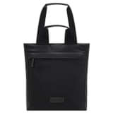 Front product shot of the Oroton Ethan Tote in Black and Recycled Nylon and Recycled Leather Trim for Men