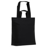 Back product shot of the Oroton Ethan Tote in Black and Recycled Nylon and Recycled Leather Trim for Men