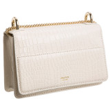 Oroton Forte Micro Clutch in Cream and Croc Emboss Leather for Women
