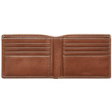 Internal product shot of the Oroton Katoomba 8 Credit Card Wallet in Whiskey and Vegetable Tanned Leather for Men