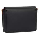 Back product shot of the Oroton Harriet Crossbody in Black and Saffiano Leather With Smooth Leather Trim for Women