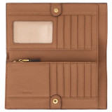 Internal product shot of the Oroton Dylan Soft Fold Wallet in Tan and Pebble Leather for Women