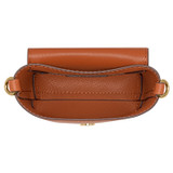 Internal product shot of the Oroton Harriet Phone Crossbody in Cognac and Saffiano Leather for Women