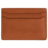 Back product shot of the Oroton Inez Credit Card Sleeve in Cognac and Soft Saffiano Leather for Women