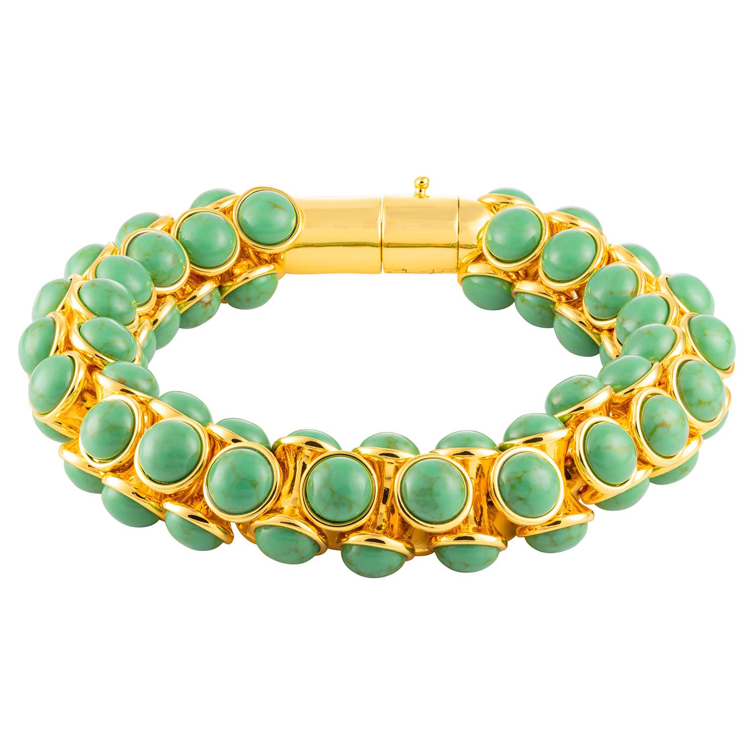 Bracelet with green  white stones yellow golden  THOMAS SABO