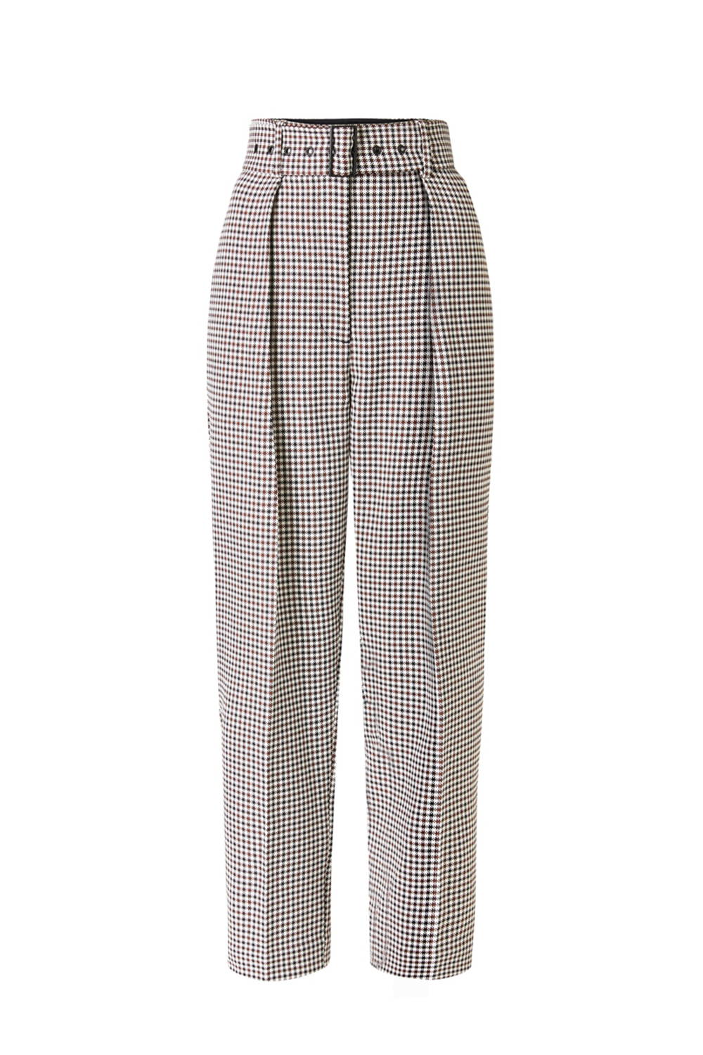 Oroton Check Belted Pant Black and White