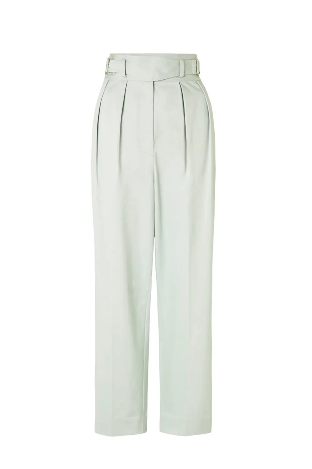 Oroton Buckle Pleat Front Pant in Mint