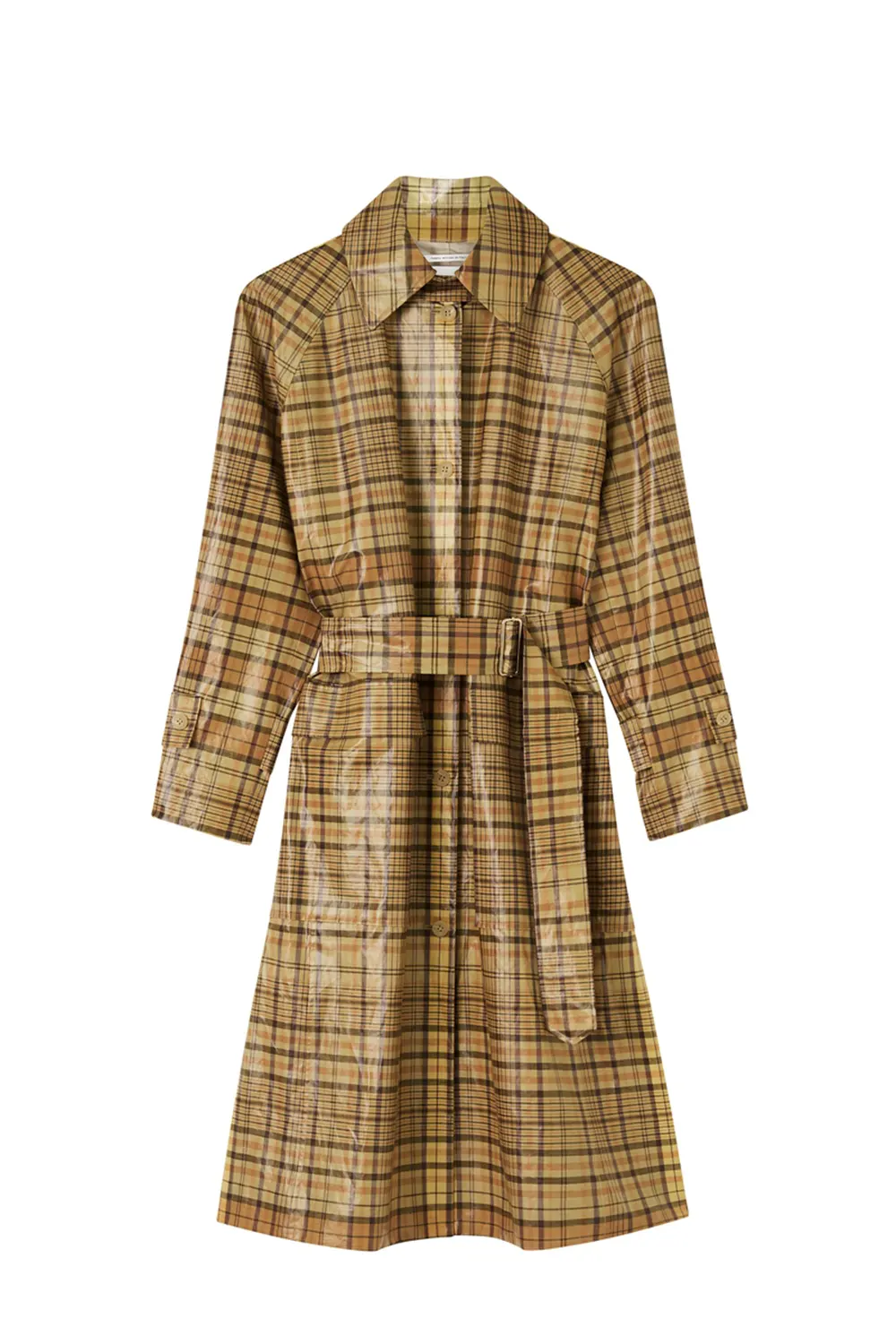 Oroton Check Coated Trench