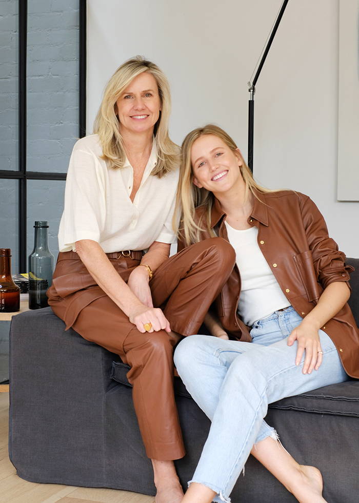 Sophie Holt and Daughter Wearing Oroton Leather Clothing for Women